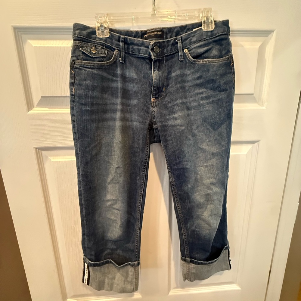 Banana Republic Classic Blue Cropped Jeans